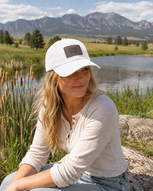 Creek Style™ "Cattail" Hat with Leather Patch