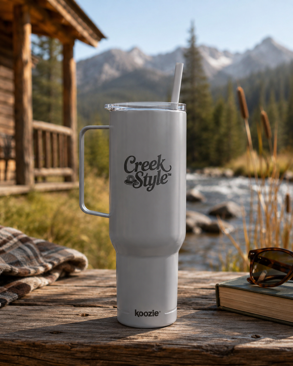 Creek Style™ Engraved Tumbler - 40oz Thermo Mug for Coffee