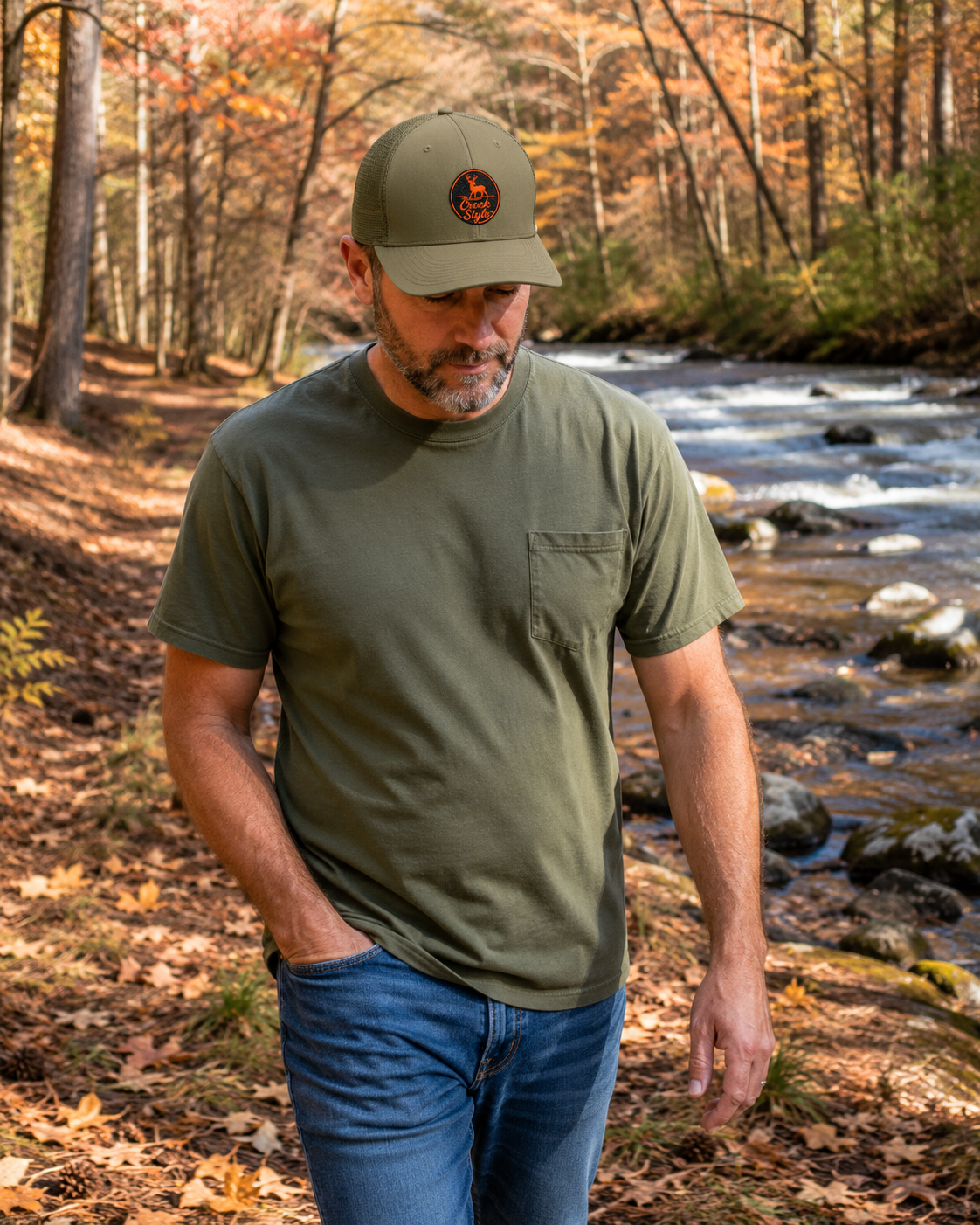 Creek Style™ "Creek Buck" Embroidered Trucker Cap