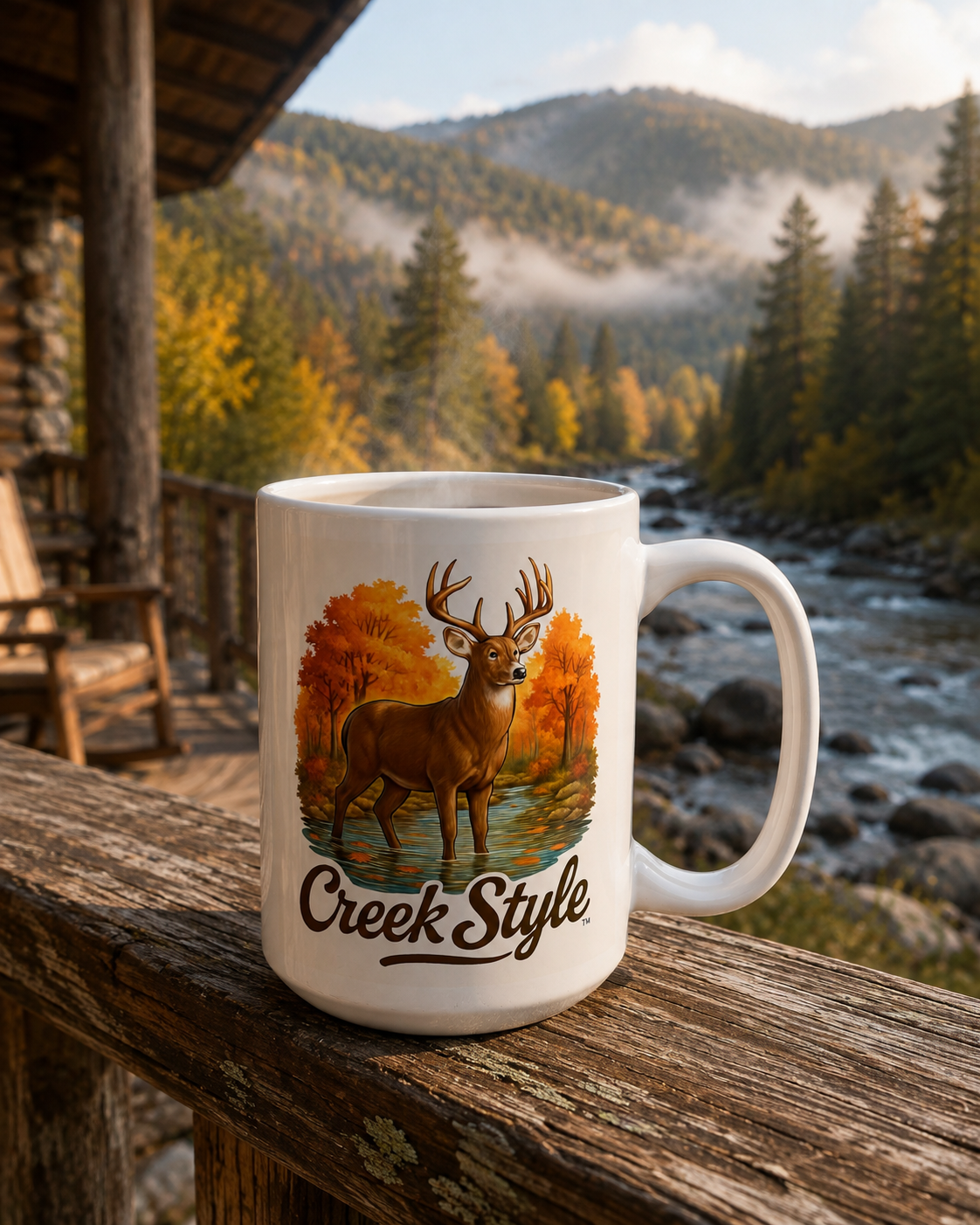 Creek Style™  "Creek Buck" Mug 15oz