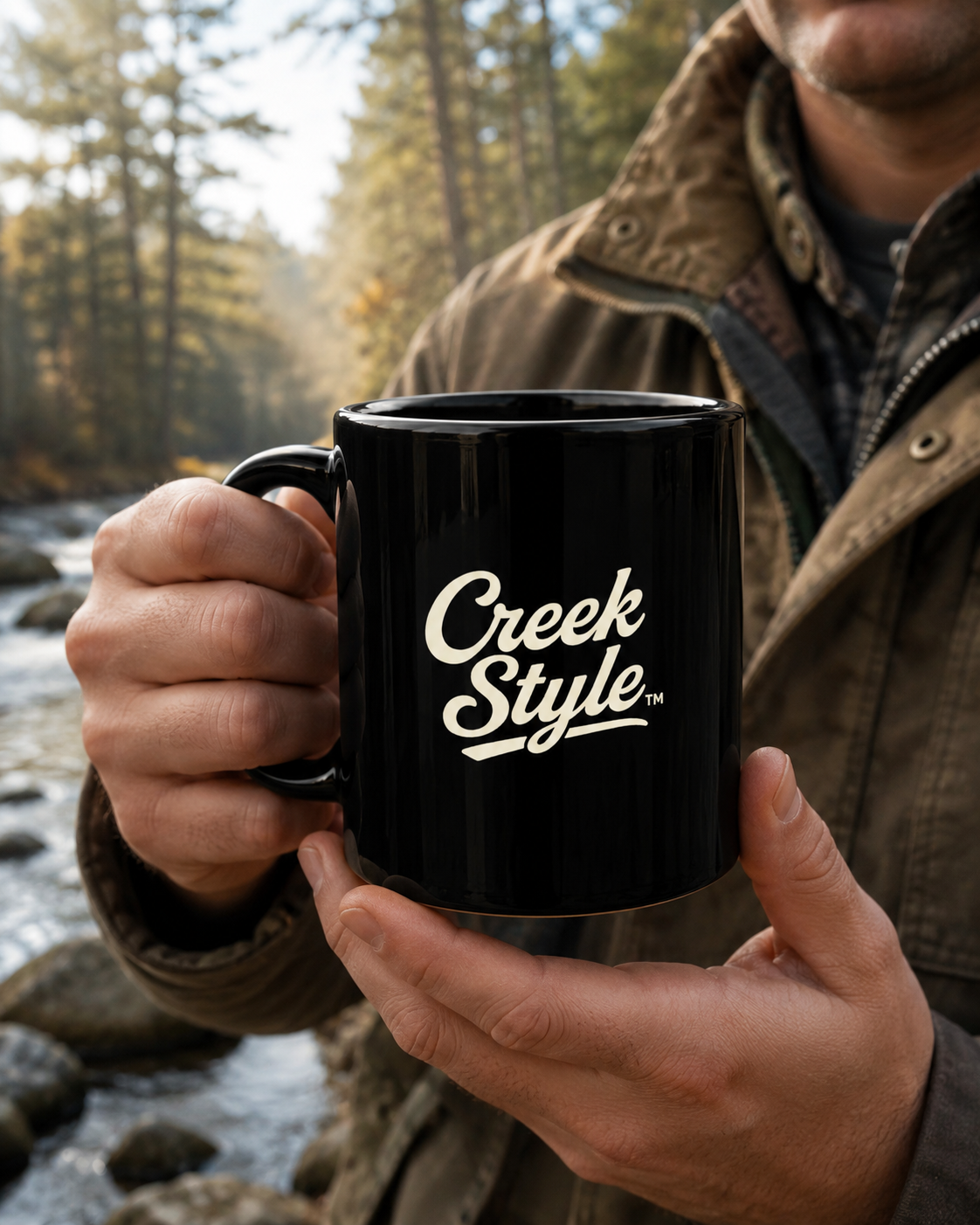 Creek Style™ Black Glossy Mug