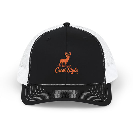 Creek Style™  "Orange Creek Buck"   Embroidered Outdoor Hat