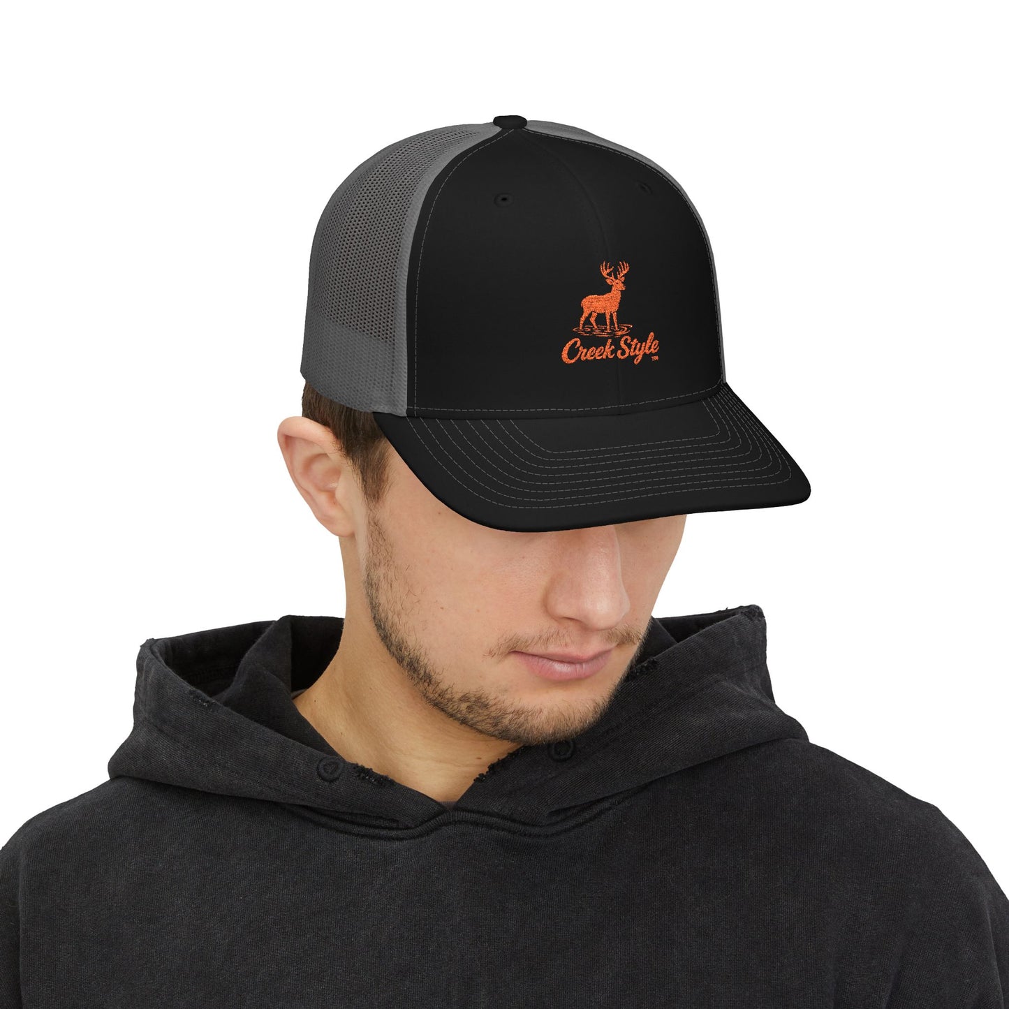 Creek Style™  "Orange Creek Buck"   Embroidered Outdoor Hat