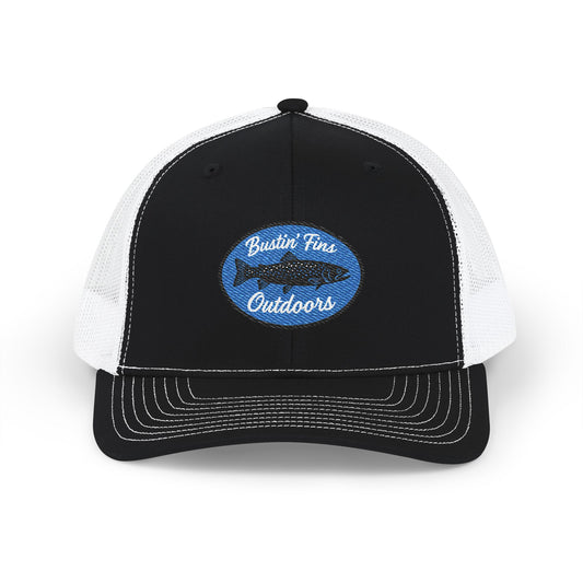 Creek Style™  “Bustin' Fins” Outdoors Snapback Trucker Cap