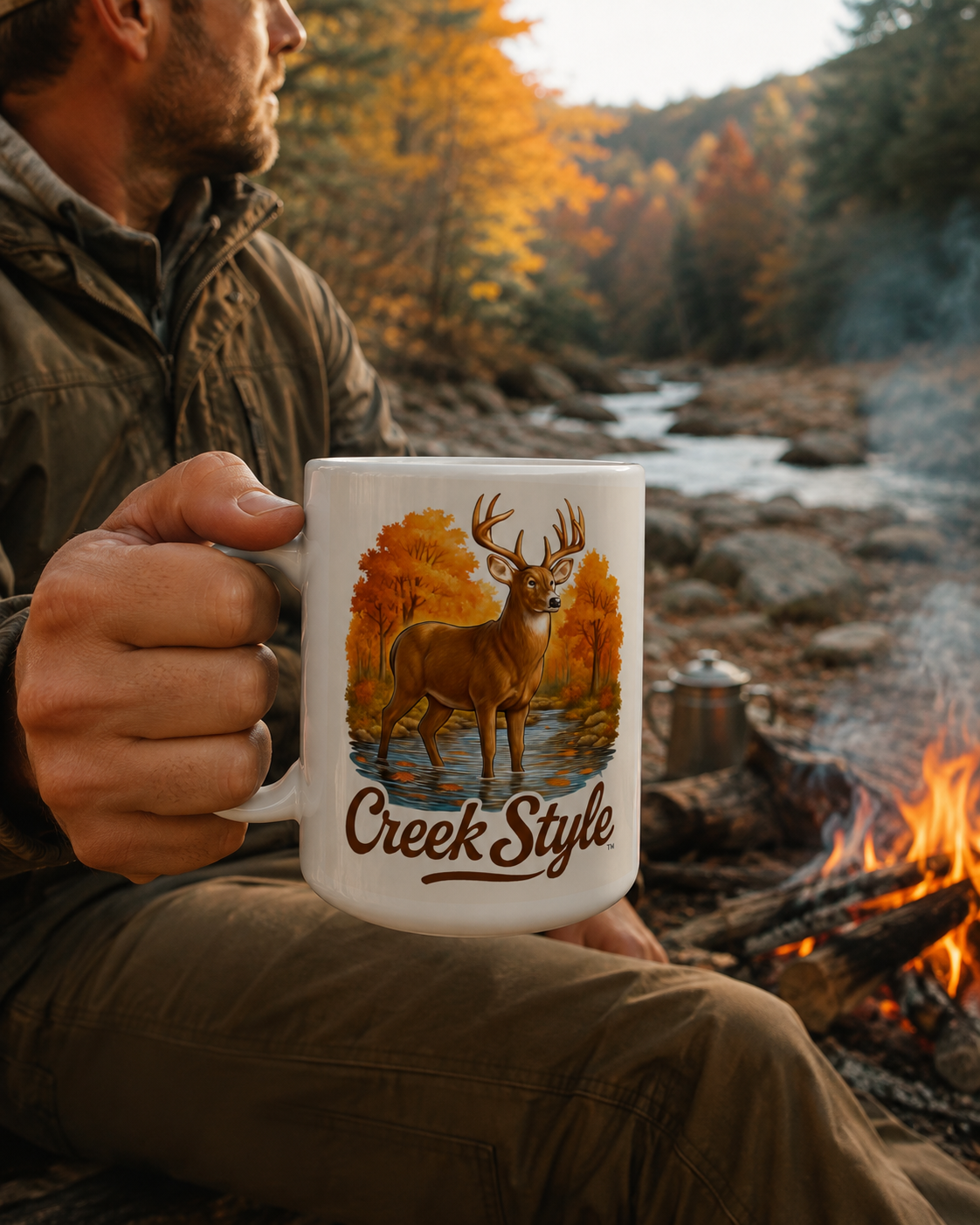 Creek Style™  "Creek Buck" Mug 15oz