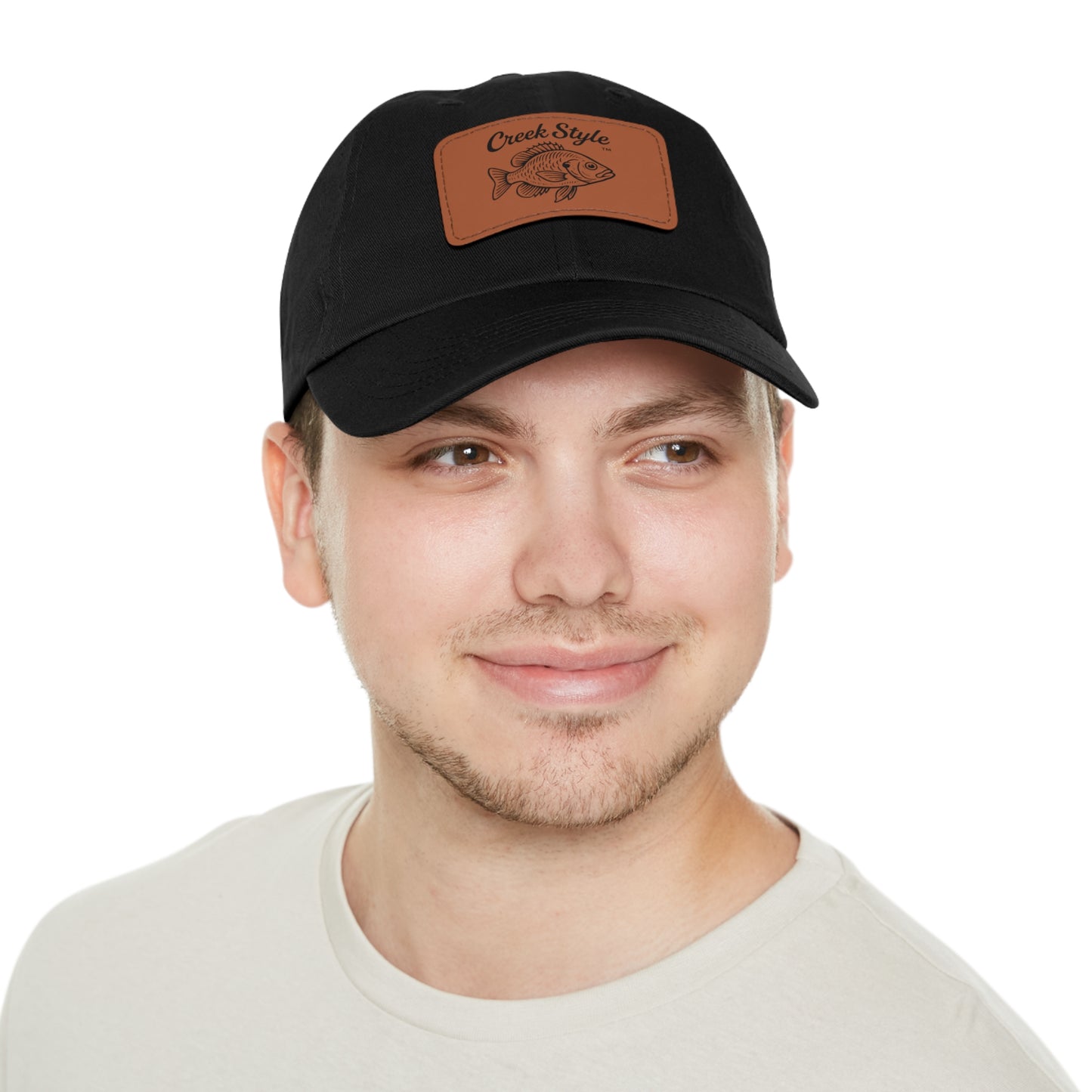 Creek Style™  "Bluegill" Leather Patch Dad Hat