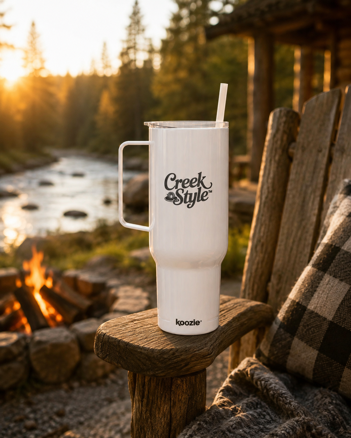 Creek Style™ Engraved Tumbler - 40oz Thermo Mug for Coffee