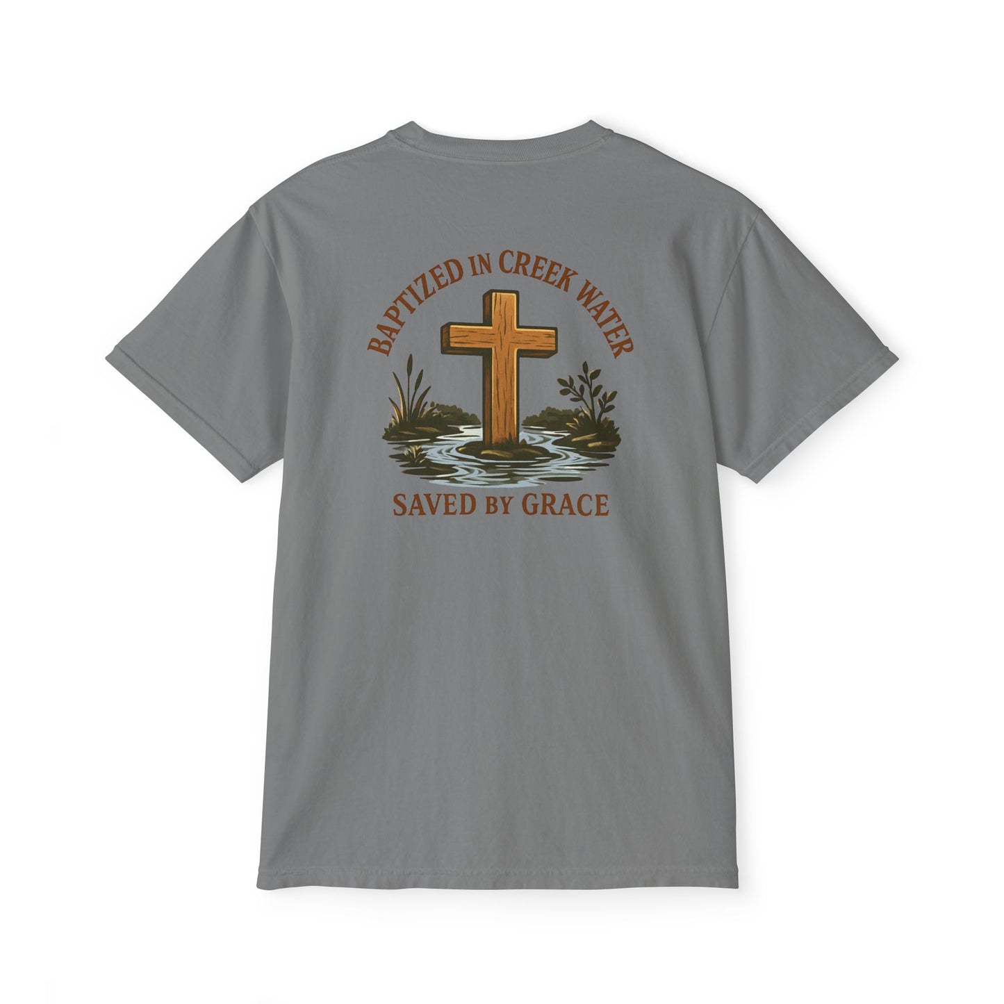 Creek Style™ "Baptized in Creek Water" Pocket T-Shirt
