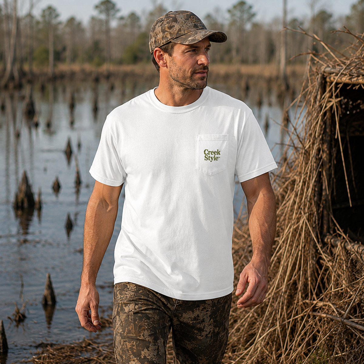 Creek Style™ "Duck Blind" pocket t-shirt