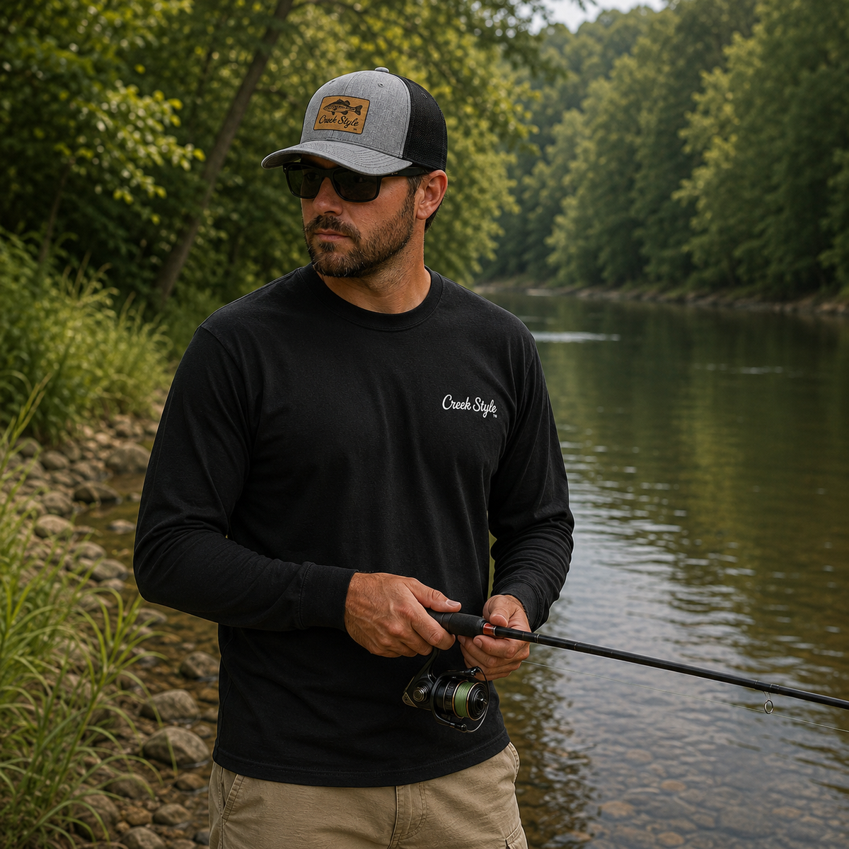Creek Style™  "Tallapoosa Bass" Embroidered Cap