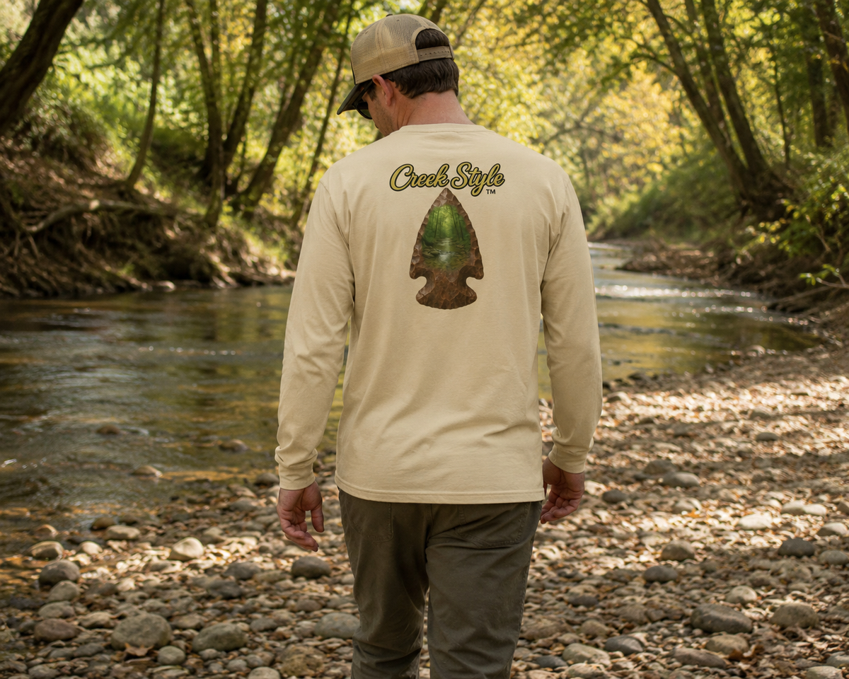 Creek Style™ "Lost In Time" Long-Sleeve Pocket T-Shirt