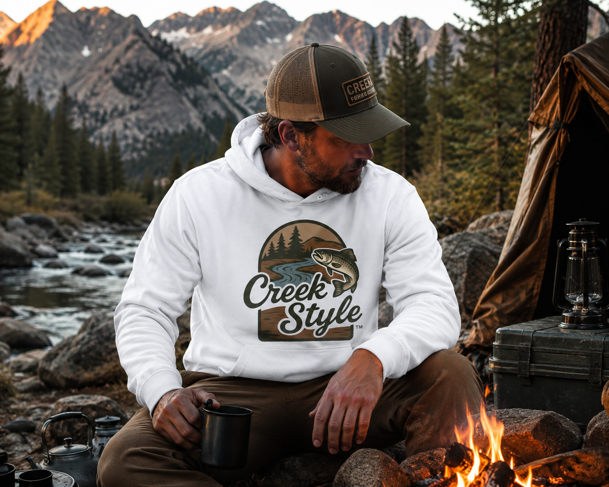 Creek Style™ "Trout Stream" Hooded T-Shirt