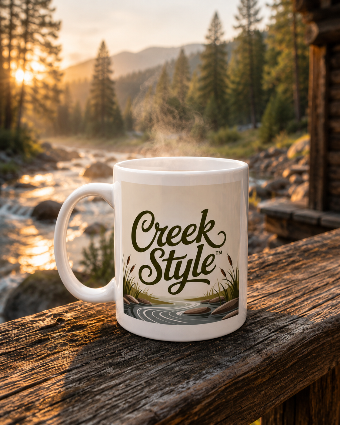 Creek Style™  "Peaceful Stream" Ceramic Mug