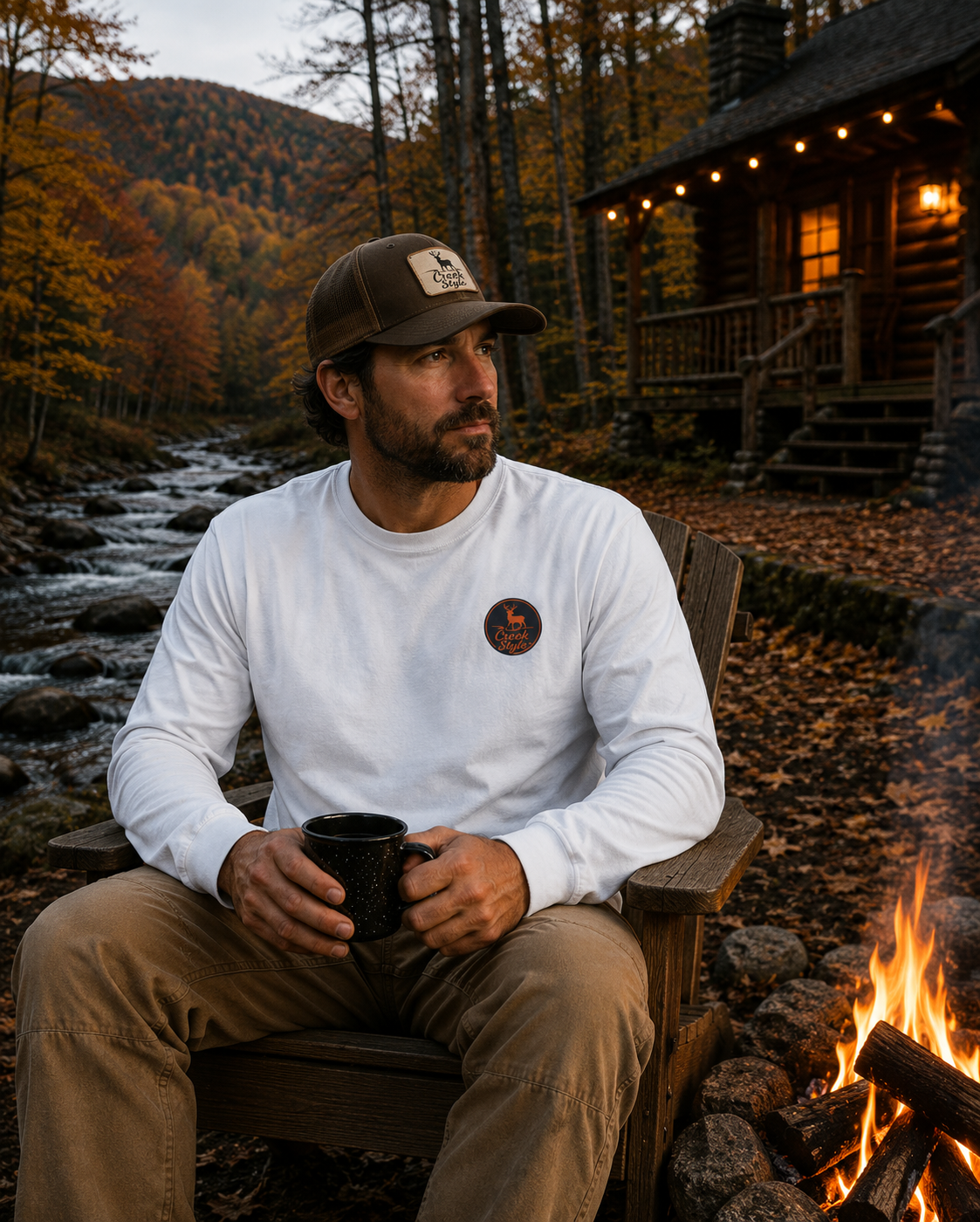 Creek Style™  "Creek Buck" Long Sleeve T-Shirt