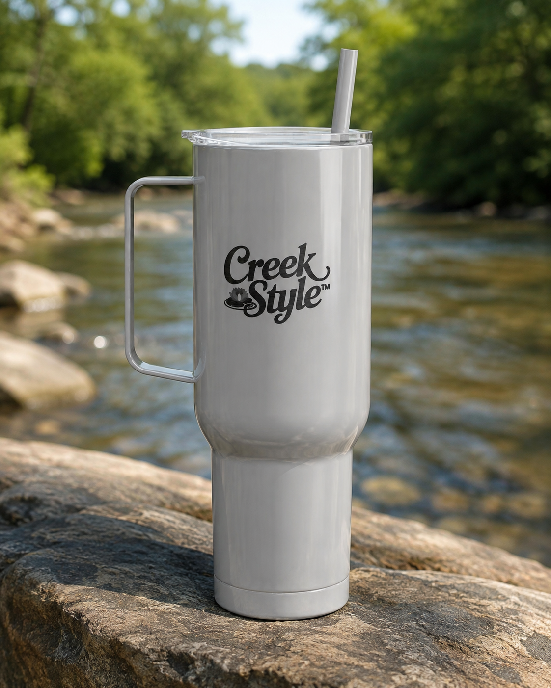 Creek Style™ Engraved Tumbler - 40oz Thermo Mug for Coffee