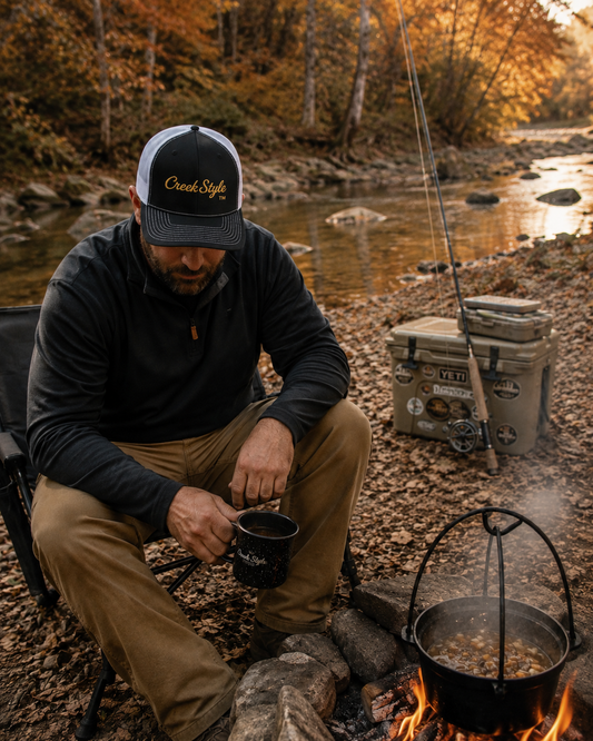 Creek Style™  Embroidered Snapback Trucker Cap