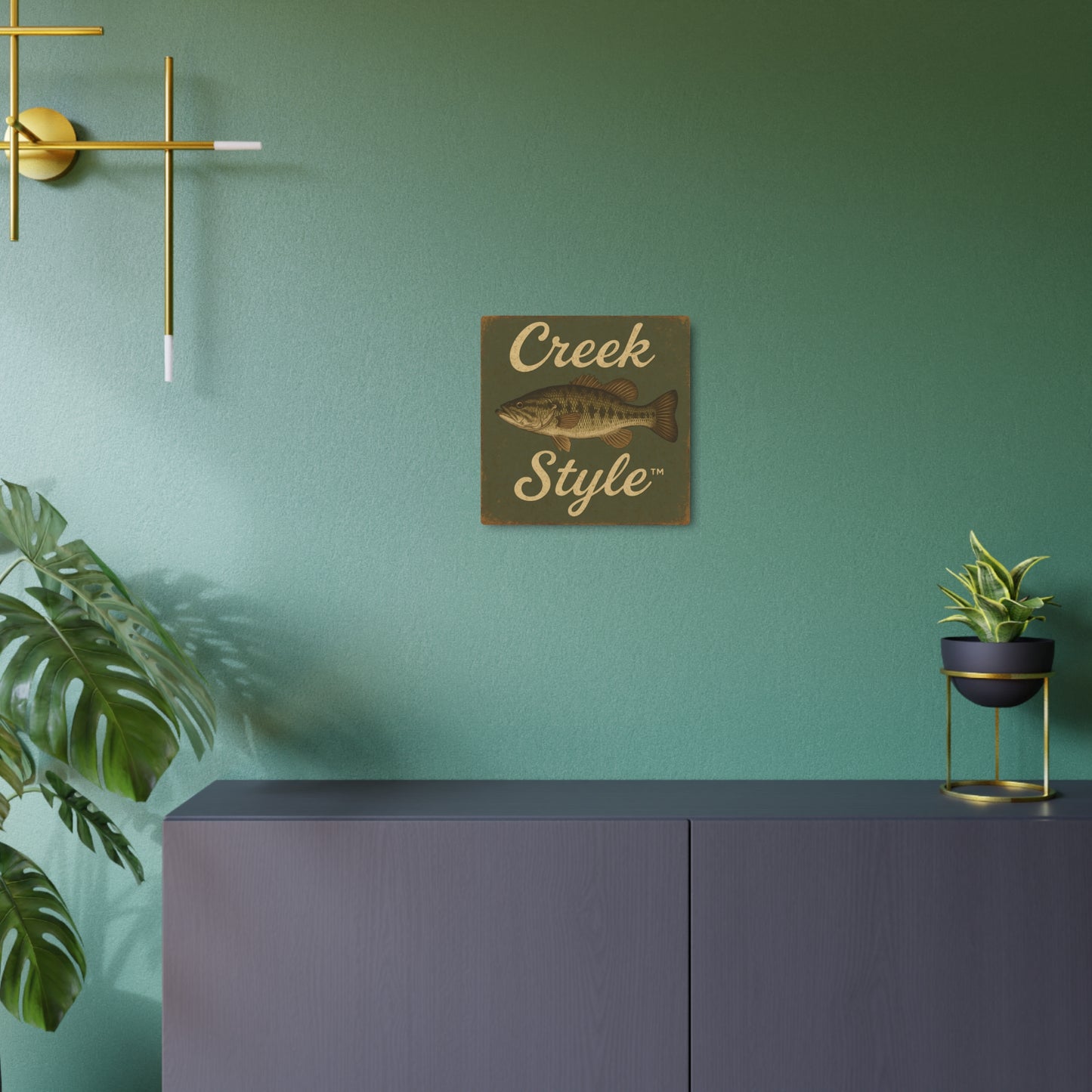 Creek Style™   Fishing Cabin Metal Wall Art