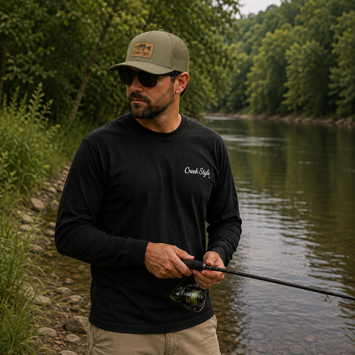 Creek Style™  "Tallapoosa Bass" Embroidered Cap