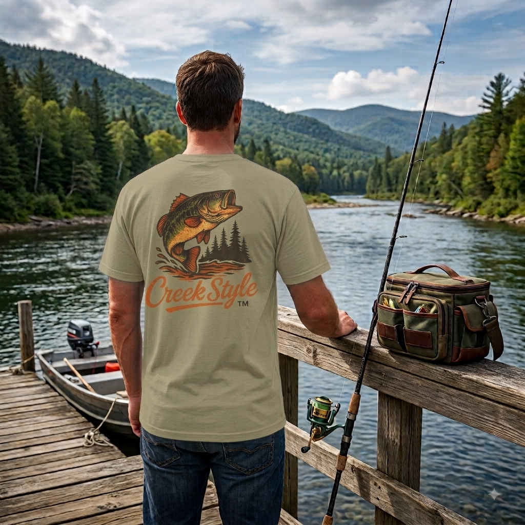 Creek Style™  "Leaping Bass"  Unisex T-Shirt
