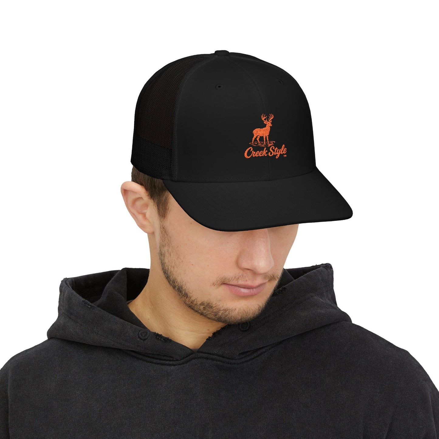Creek Style™  "Orange Creek Buck"   Embroidered Outdoor Hat