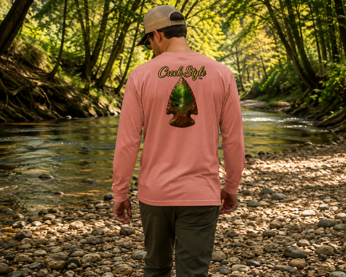 Creek Style™ "Lost In Time" Long-Sleeve Pocket T-Shirt