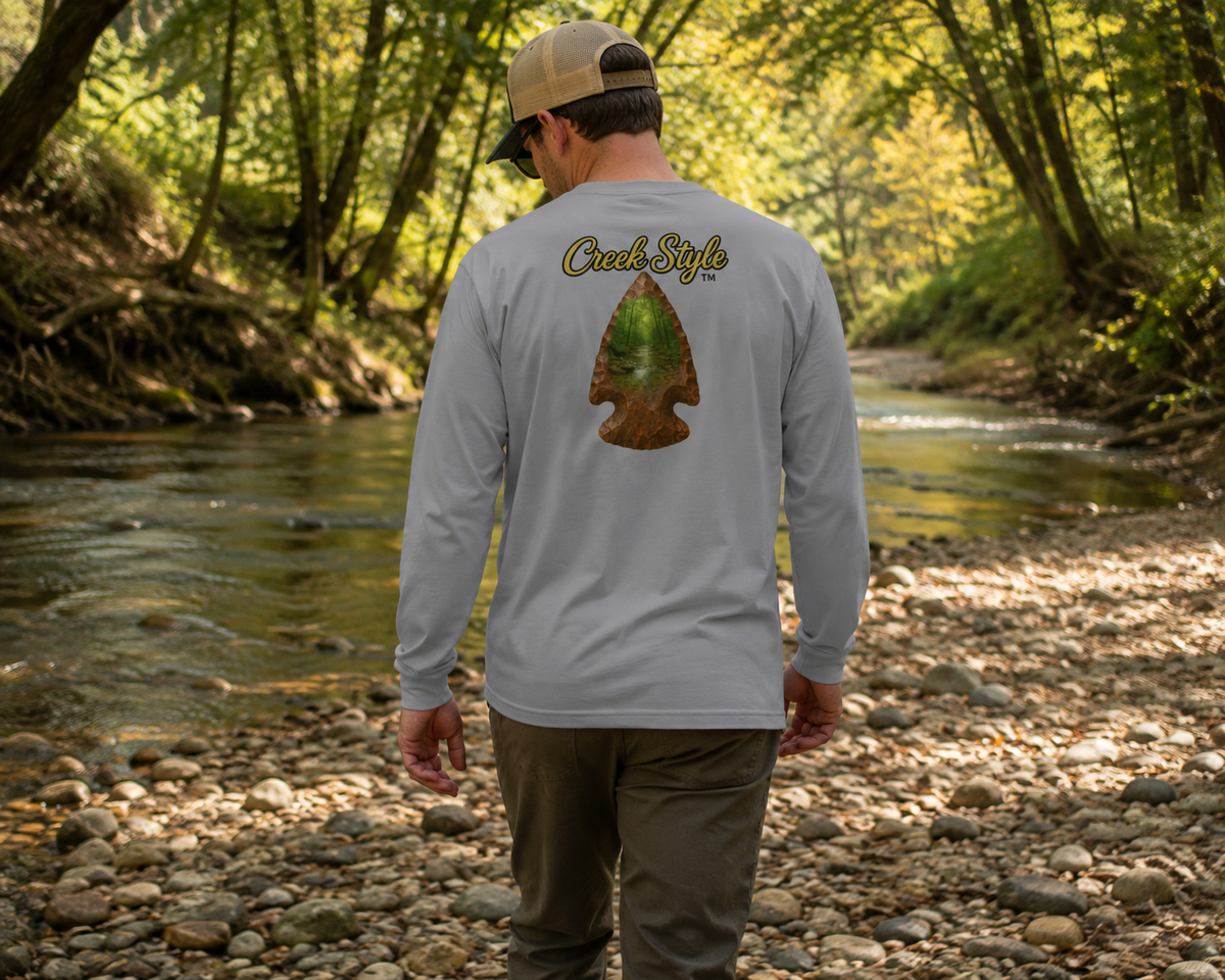 Creek Style™ "Lost In Time" Long-Sleeve Pocket T-Shirt