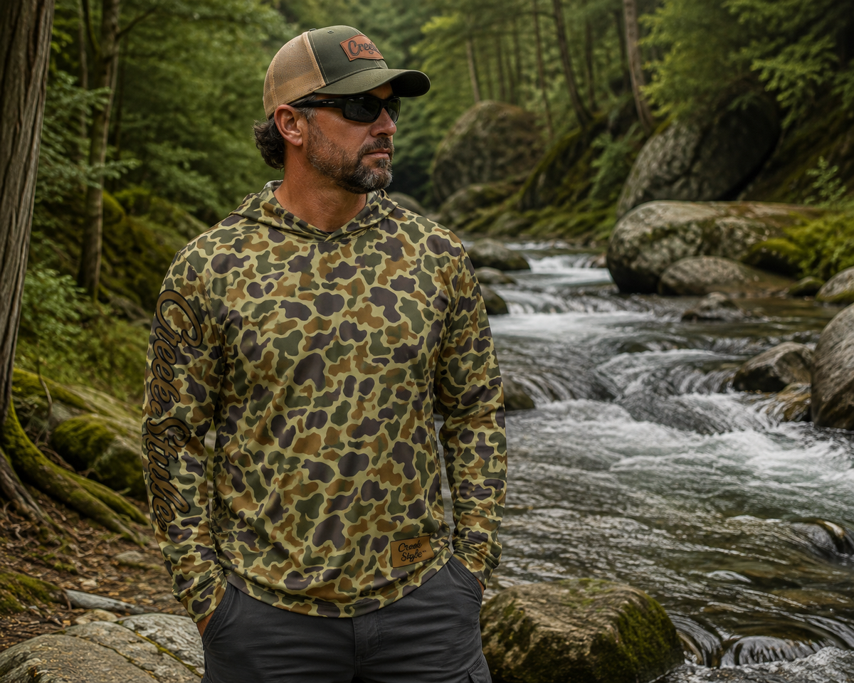 Creek Style™  "Crappie" Camouflage Men's Sports  Hoodie