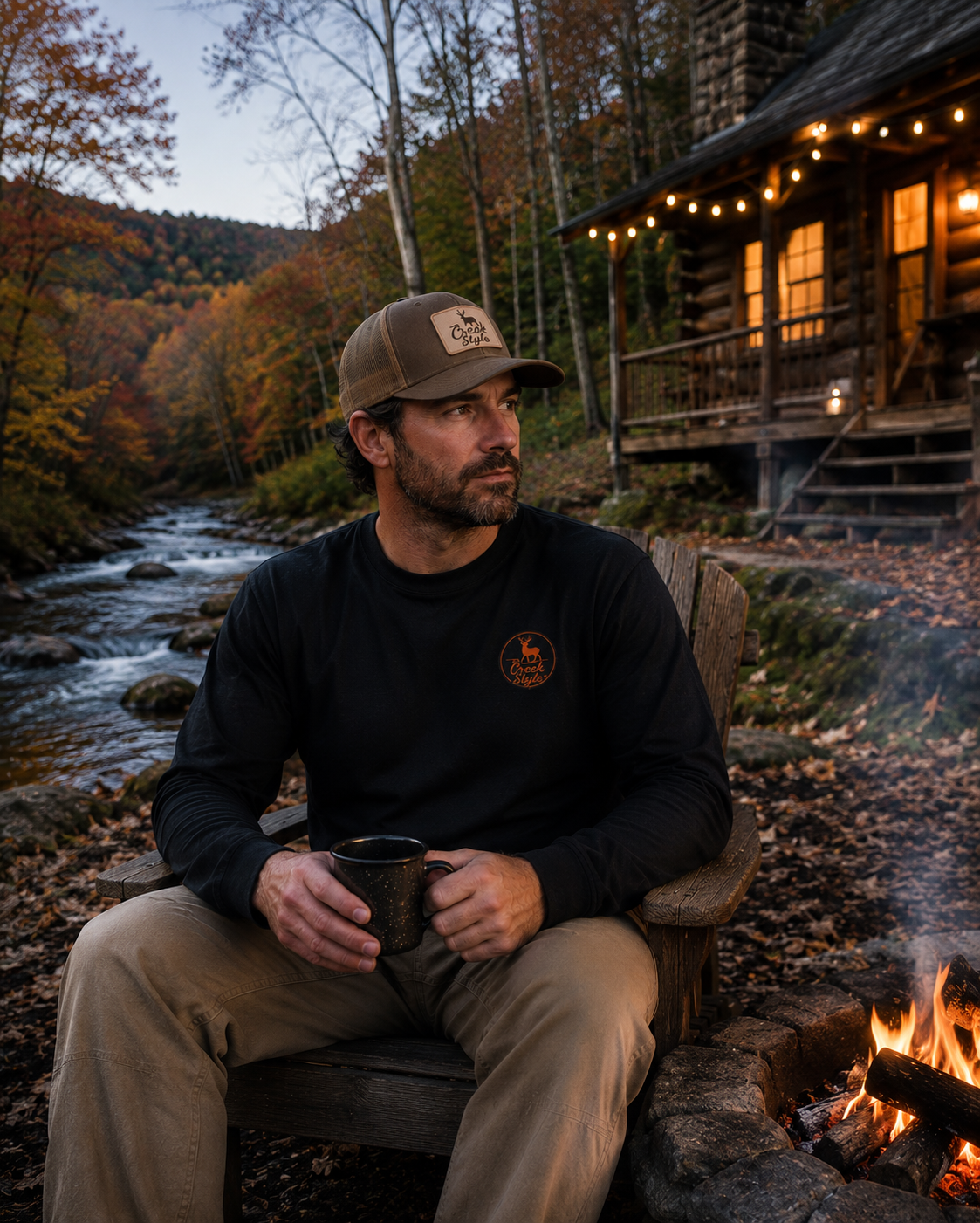 Creek Style™  "Creek Buck" Long Sleeve T-Shirt
