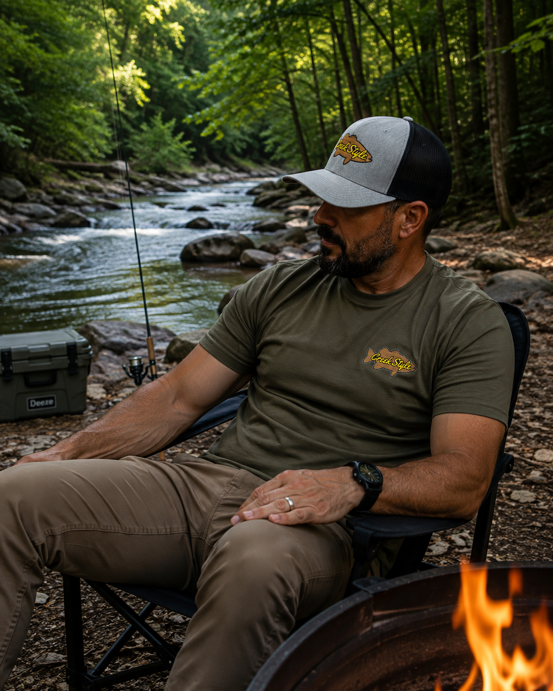 Creek Style™  "Creek Bass" Snapback Trucker Cap