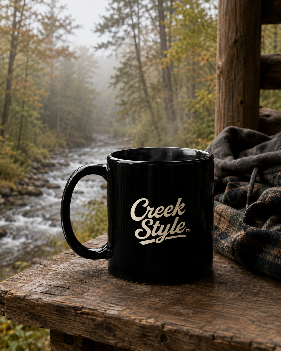 Creek Style™ Black Glossy Mug