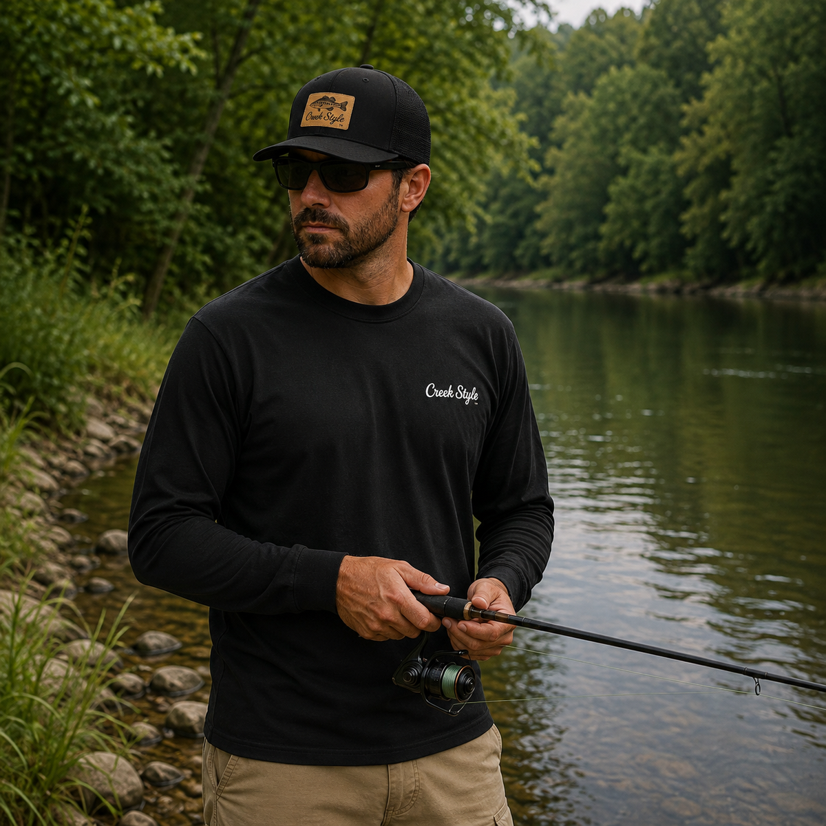 Creek Style™  "Tallapoosa Bass" Embroidered Cap