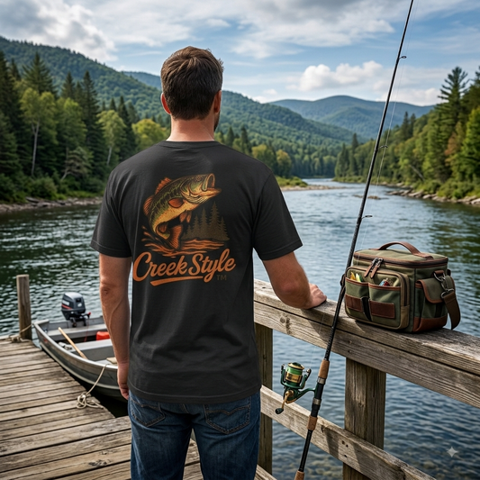 Creek Style™  "Leaping Bass"  Unisex T-Shirt