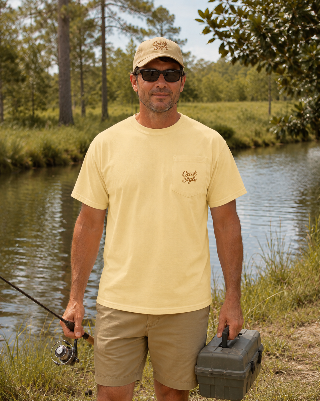 Creek Style™ "Non-Woke, Southern Based" soft pocket t-shirt