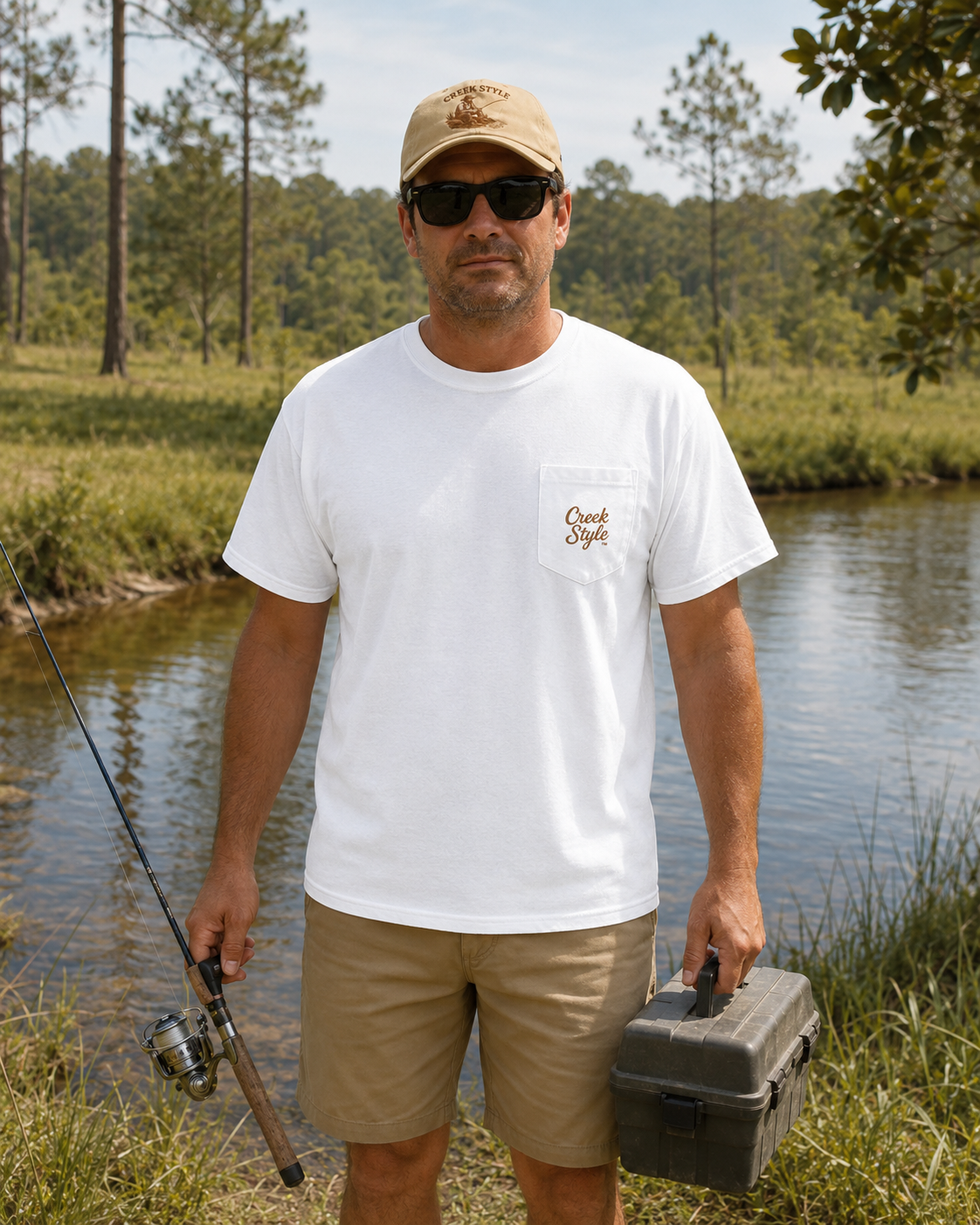 Creek Style™ "Non-Woke, Southern Based" soft pocket t-shirt