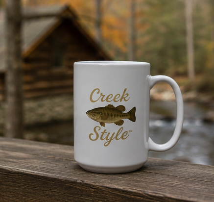 Creek Style™ "Creek Bass" 15oz Coffee Mug
