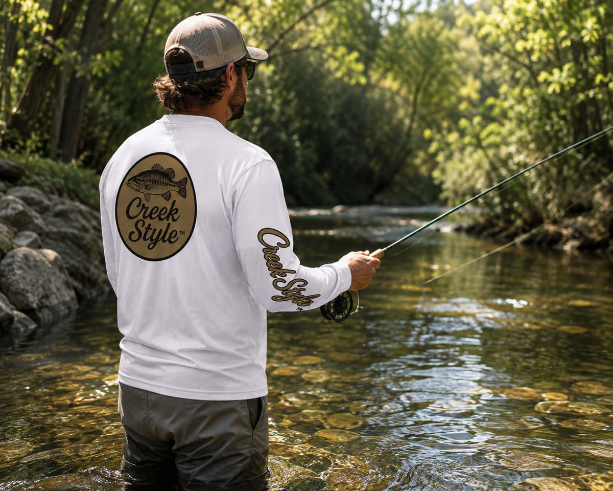 Creek Style™  "Tallapoosa Bass" Performance Long-Sleeve T-Shirt