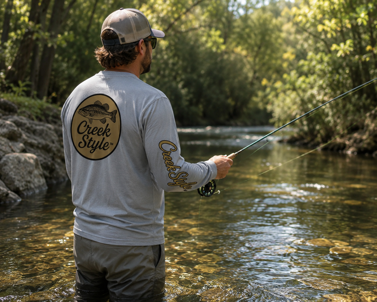 Creek Style™  "Tallapoosa Bass" Performance Long-Sleeve T-Shirt