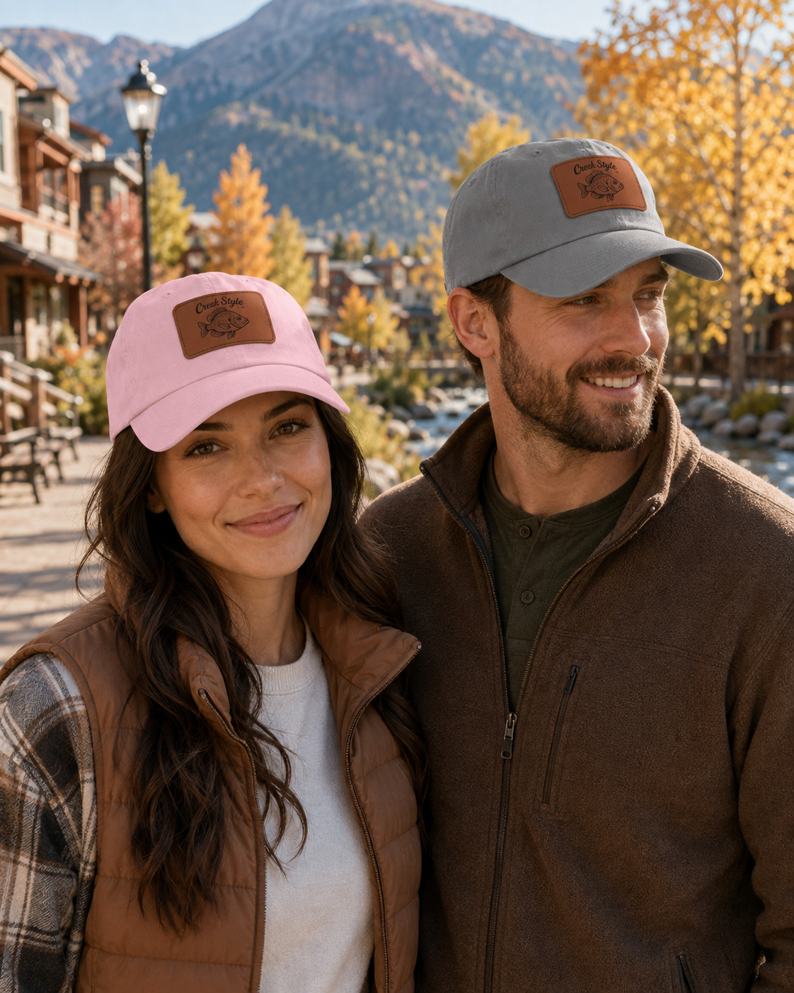 Creek Style™  "Bluegill" Leather Patch Dad Hat