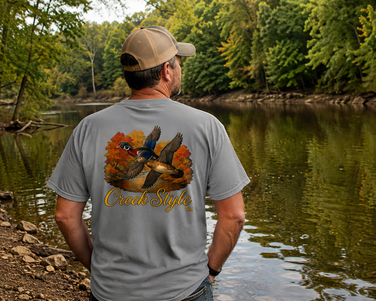 Creek Style™ "Creek Duck" Fall Vibes Comfort Color T-shirt
