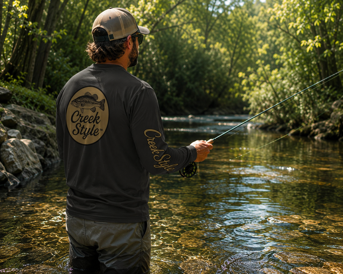 Creek Style™  "Tallapoosa Bass" Performance Long-Sleeve T-Shirt