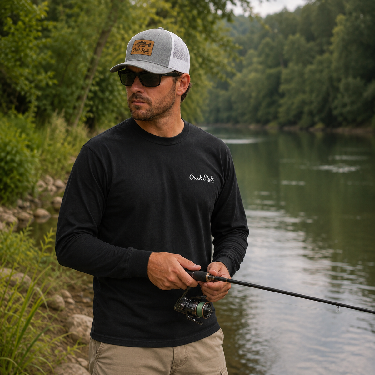 Creek Style™  "Tallapoosa Bass" Embroidered Cap
