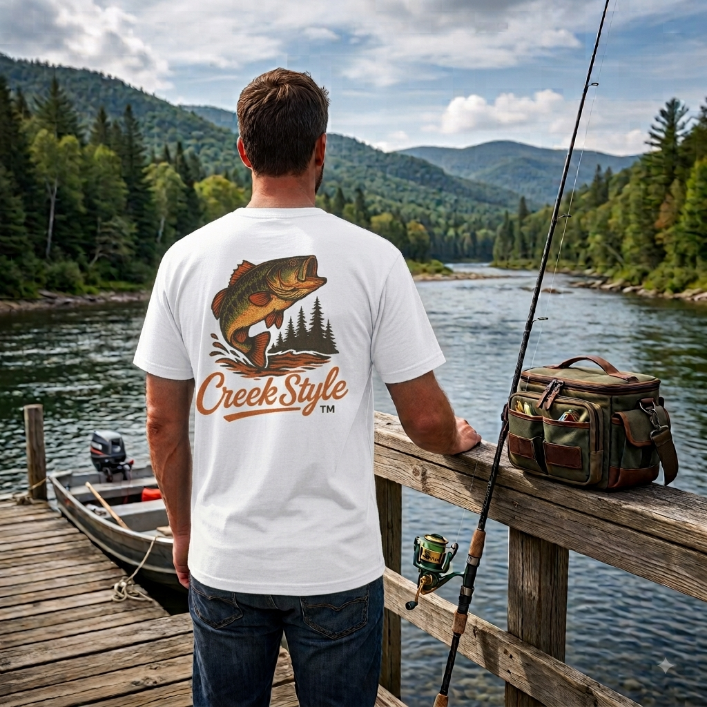 Creek Style™  "Leaping Bass"  Unisex T-Shirt
